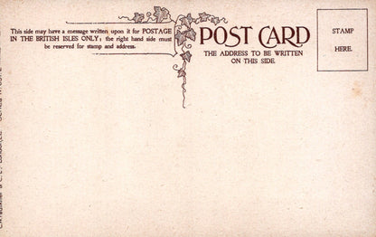 Vintage-style postcard with decorative elements and text on a beige background