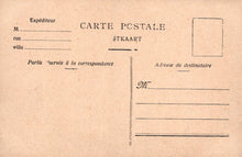 Load image into Gallery viewer, Vintage postcard with printed text and address fields on a beige background
