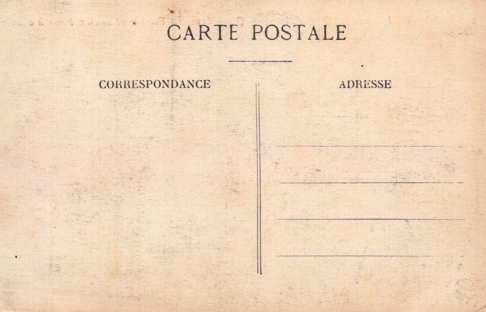 Vintage-style postcard with 'Carte Postale' text and address fields.
