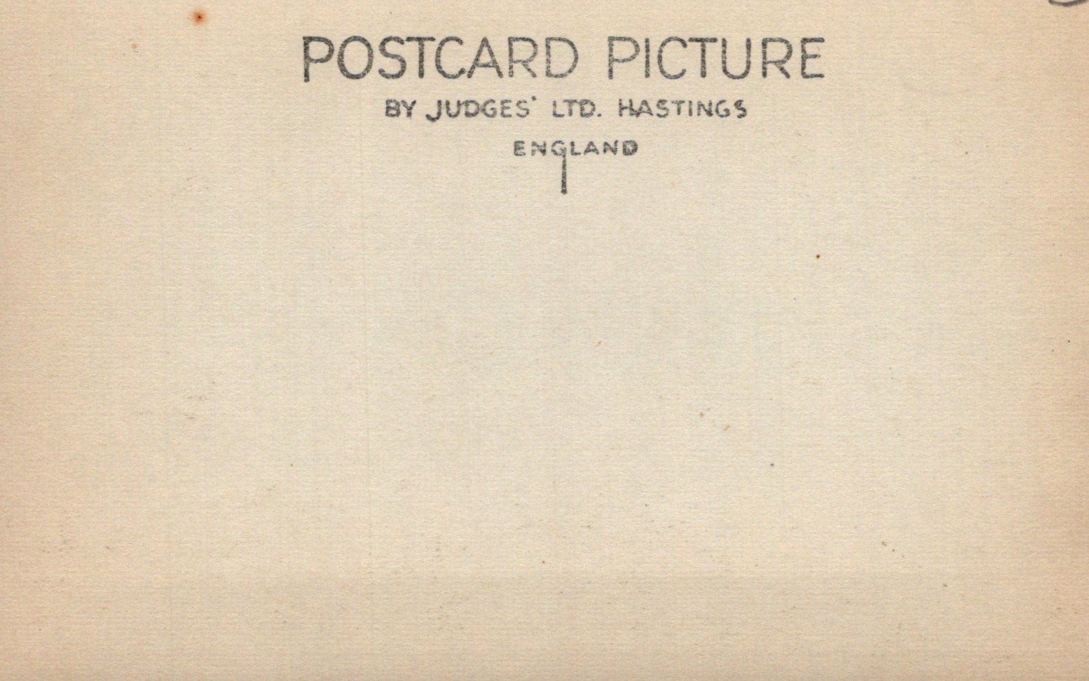 Vintage postcard with 'Postcard Picture by Judges' Ltd, Hastings England' text on a beige background