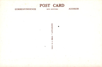 Blank postcard with text 'Post Card Correspondence with Greetings Address' on a white background