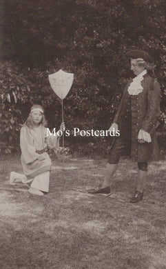 Theatrical Postcard - Child and Man Wearing Costumes  SW19552