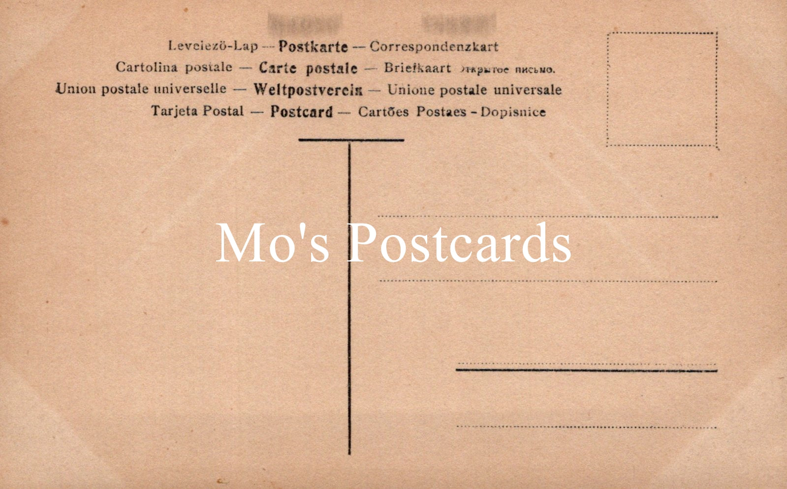 Vintage-style postcard with text 