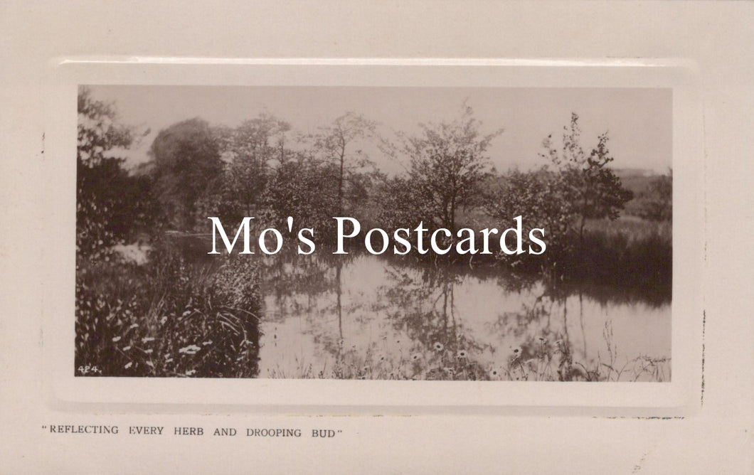 Vintage-style postcard with a landscape 