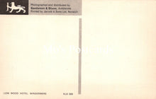 Load image into Gallery viewer, Vintage hotel promotional card with  text on a beige background
