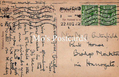Vintage postcard with stamps and text 