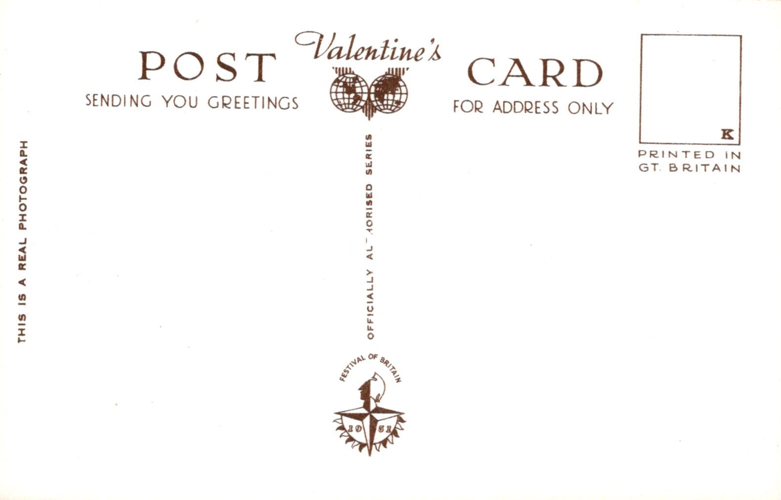 Valentine's Day card with text and logos on a white background