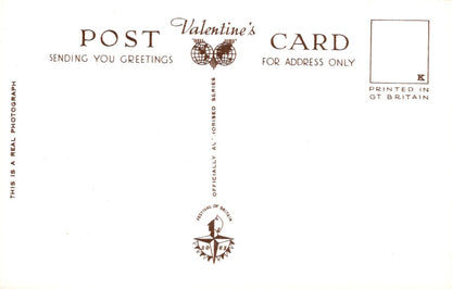 Valentine's Day card with text and logos on a white background