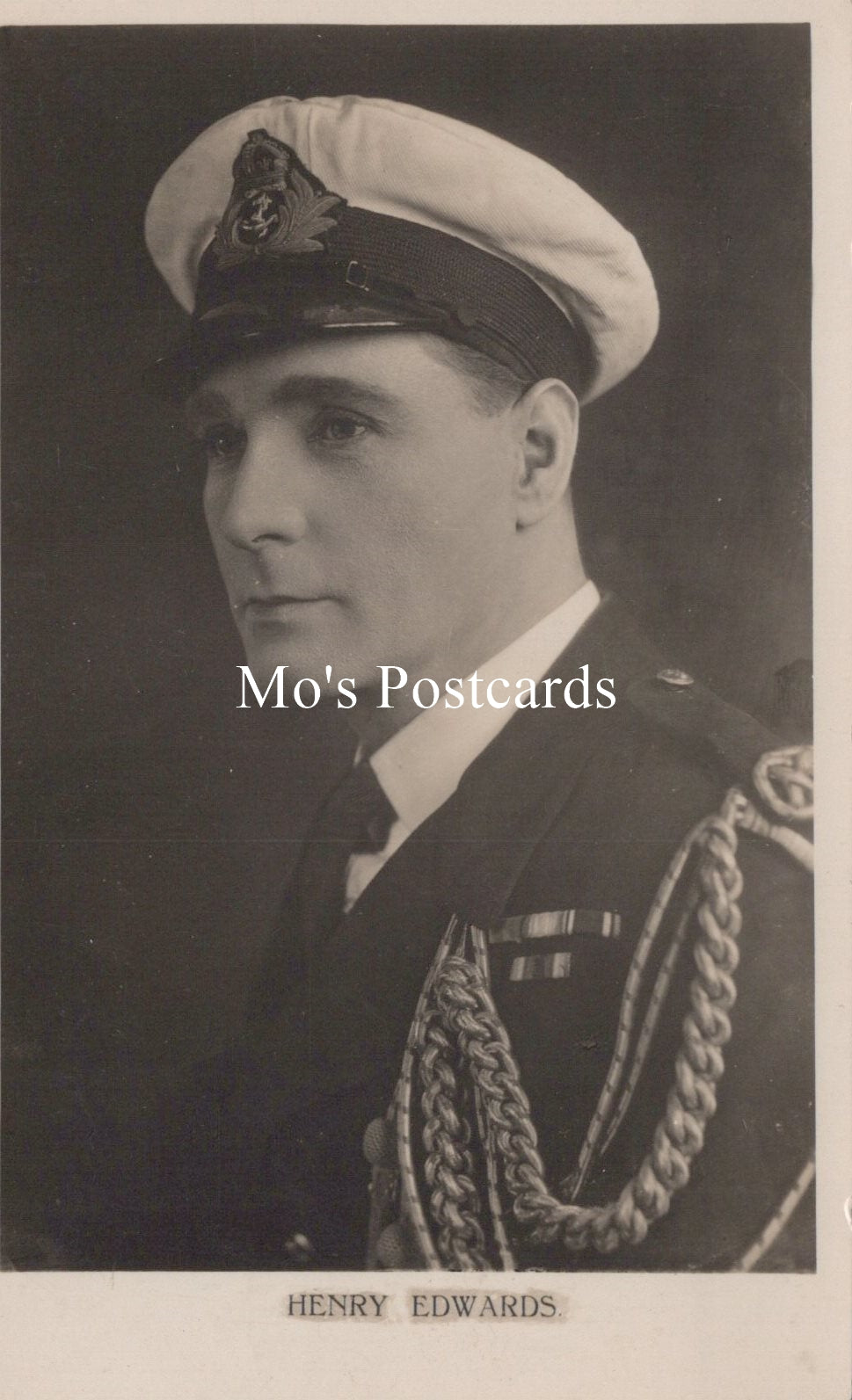 Black and white portrait of a man in military uniform 