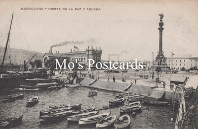 Spain Postcard - Barcelona, Puerta De La Paz Y Aduana  SW18658