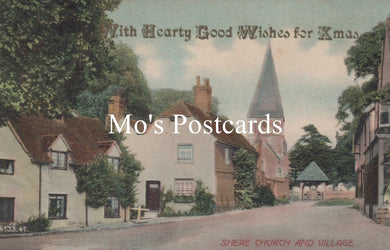 Surrey Postcard - Shere Church and Village   SW18670