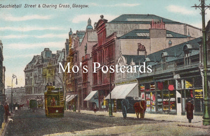 Scotland Postcard - Glasgow, Sauchiehall Street and Charing Cross  SW18685