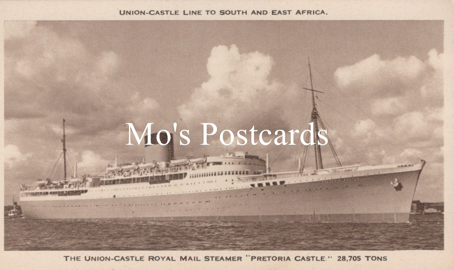 Shipping Postcard - Union Castle Royal Mail Steamer "Pretoria Castle" SW18711