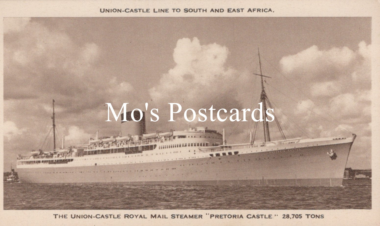 Shipping Postcard - Union Castle Royal Mail Steamer "Pretoria Castle" SW18711