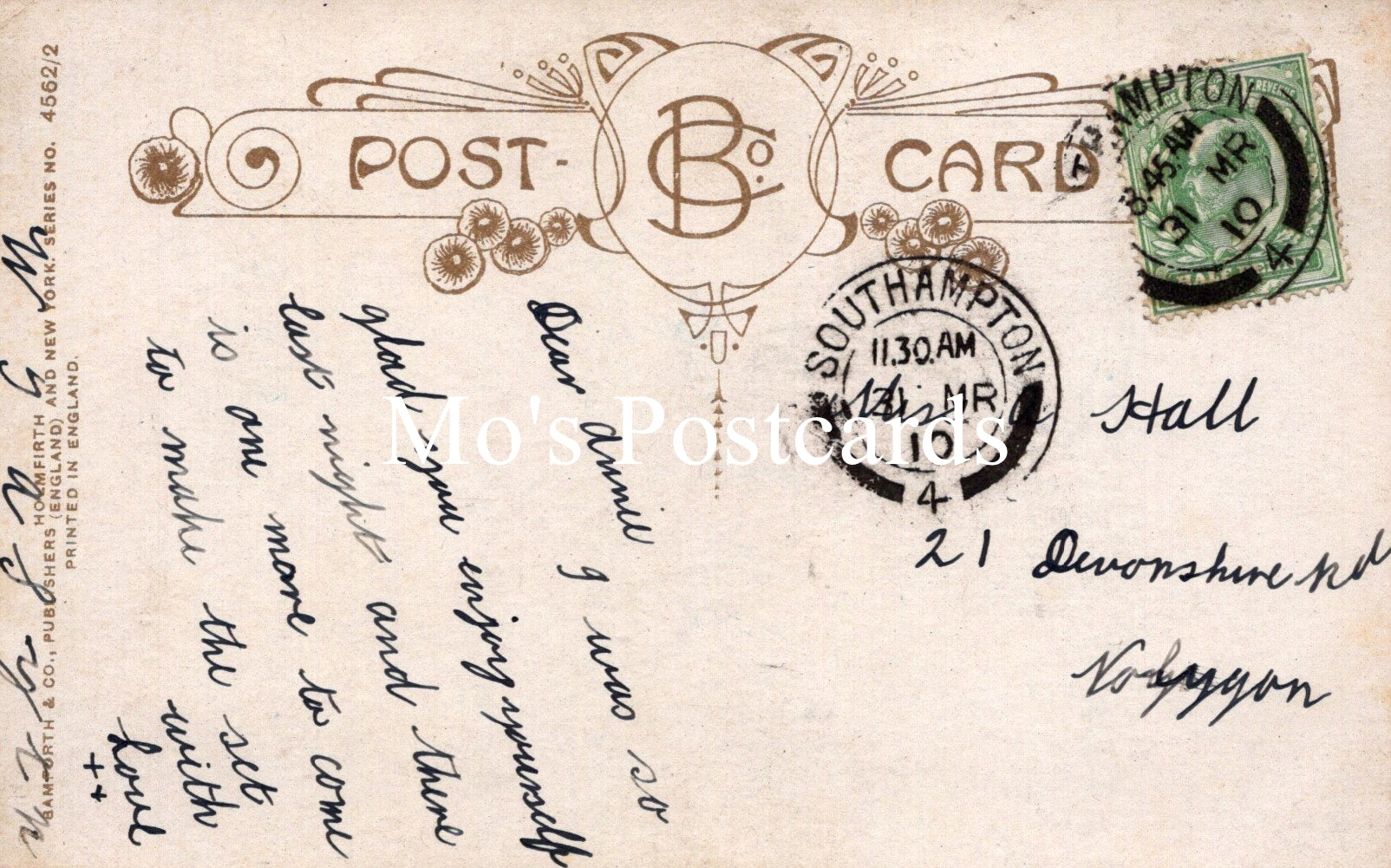 Bamforth Song Card Postcard - Daddy Please Come Home Again (2) SW18724