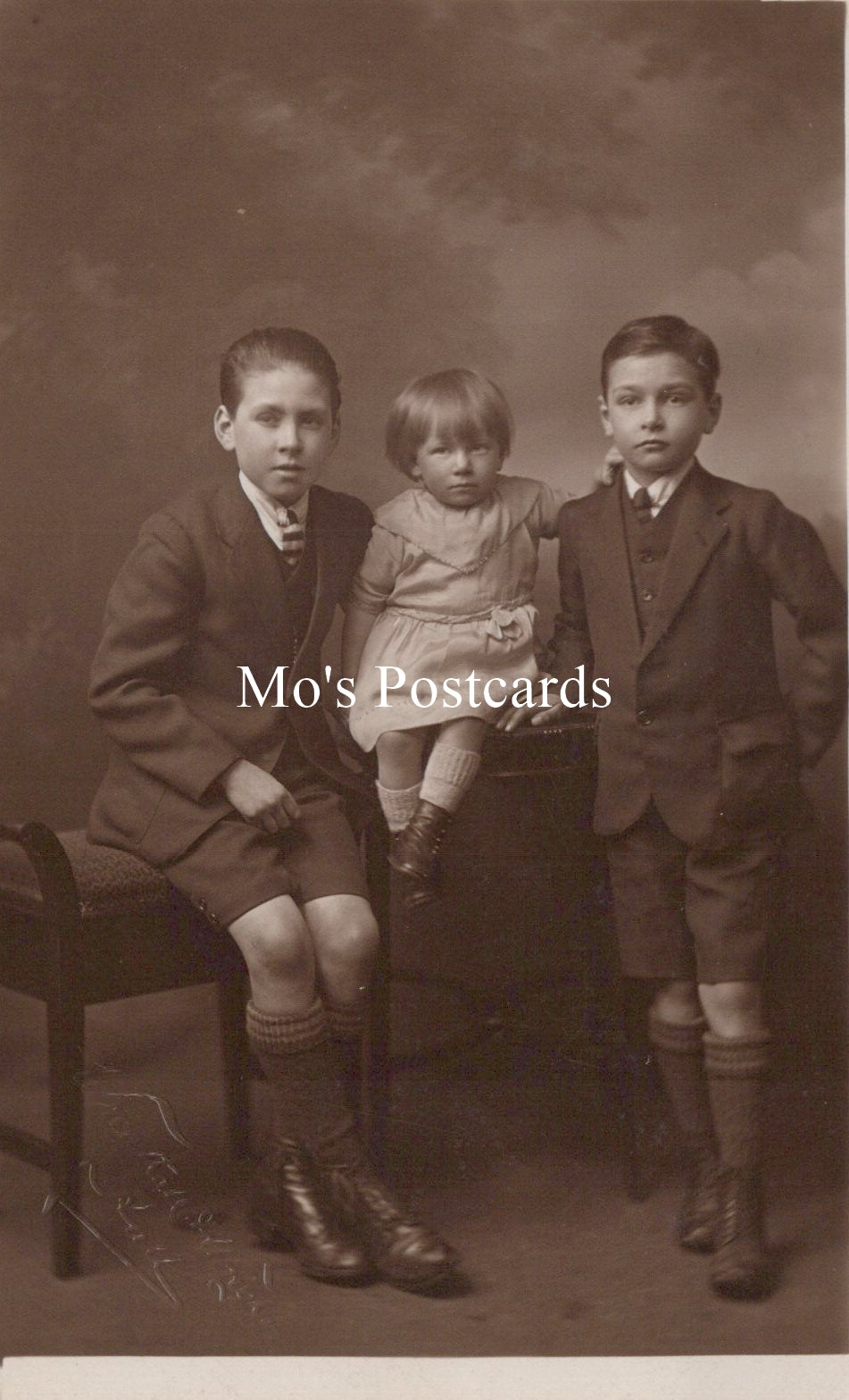 Ancestors Postcard - Portrait of Three Children, Hull Photo SW18778