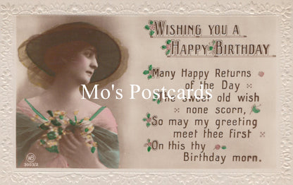 Greetings Postcard - Wishing You a Happy Birthday  SW18785