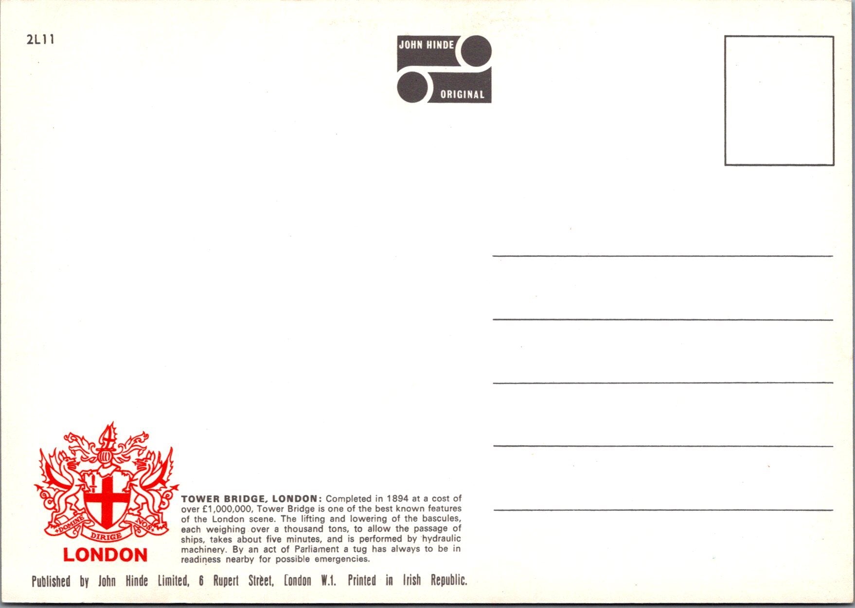 London Postcard - Tower Bridge   SW17125