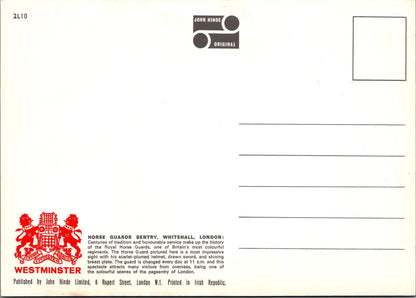 London Postcard - Royal Horse Guards Sentry, Whitehall   SW17127