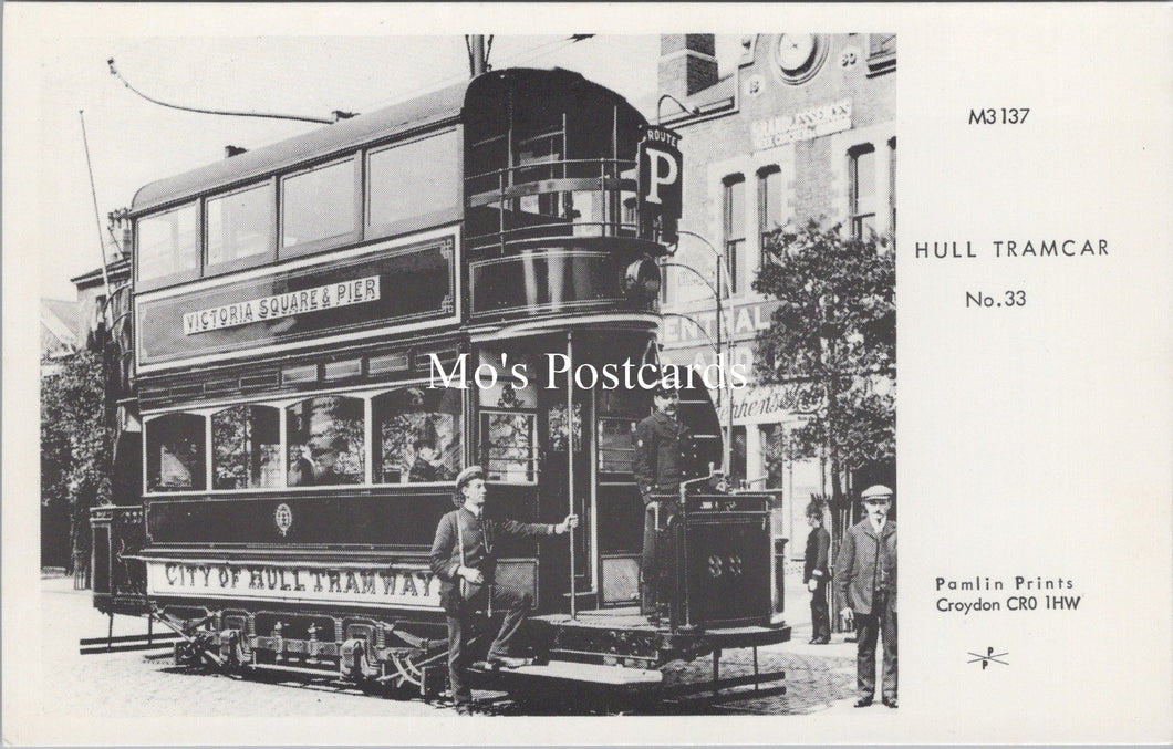Yorkshire Postcard - Hull Tram Car No 33 - SW17707