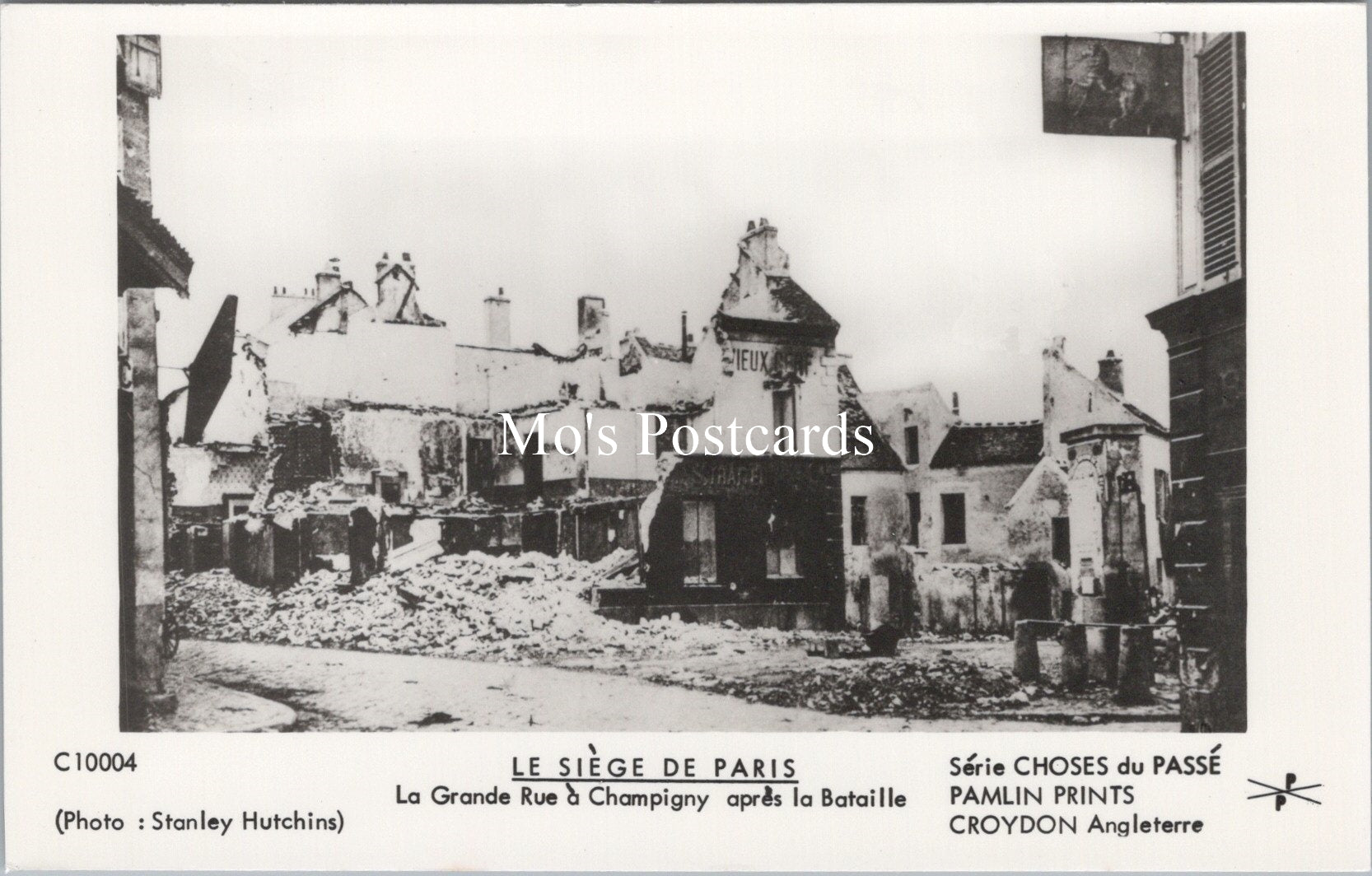 France Postcard - The Siege of Paris, Ruined Street   SW17710