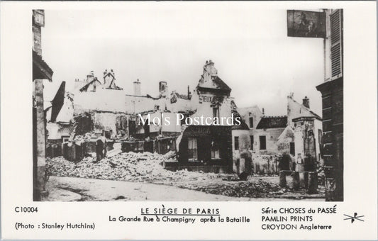 France Postcard - The Siege of Paris, Ruined Street   SW17710