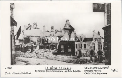 France Postcard - The Siege of Paris, Ruined Street   SW17710