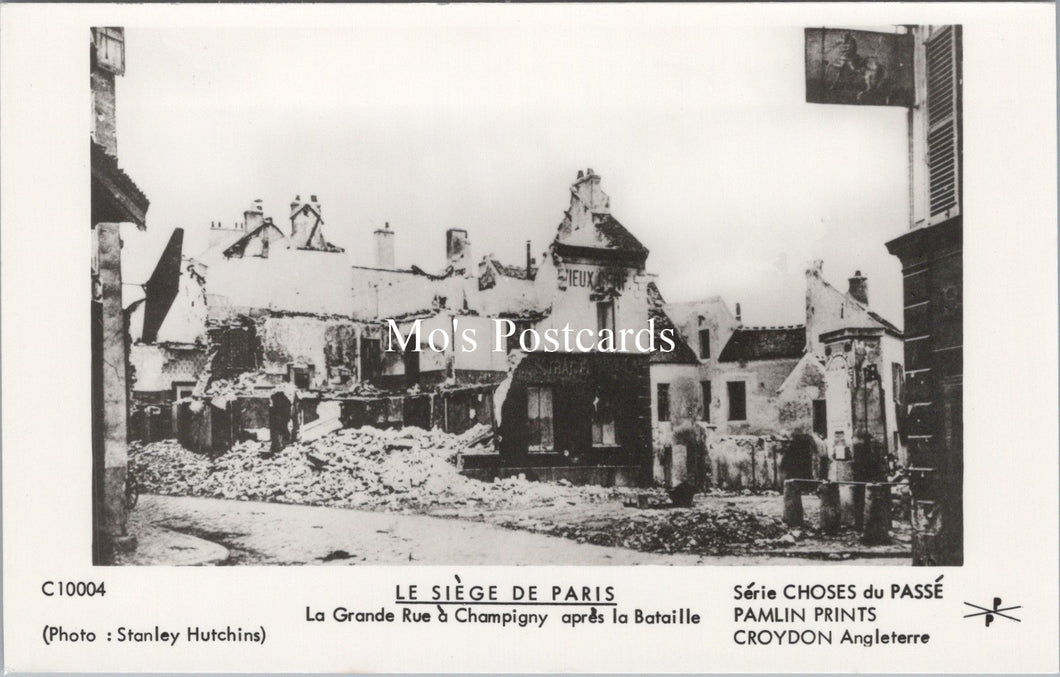 France Postcard - The Siege of Paris, Ruined Street   SW17710