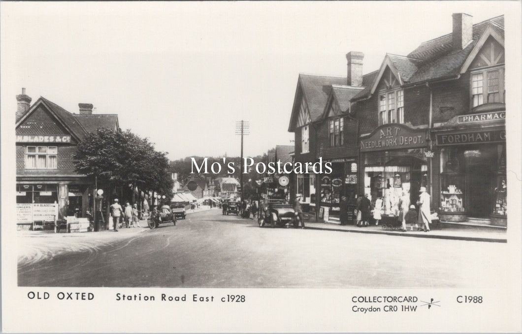 Surrey Postcard - Old Oxted, Station Road East c1928 - SW177157