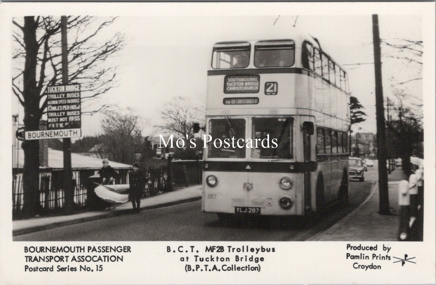 Dorset Postcard - Bournemouth Passenger Transport, Trolleybus  SW17732
