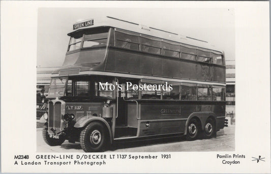 Road Transport Postcard - Green Line Double Decker Bus   SW17736