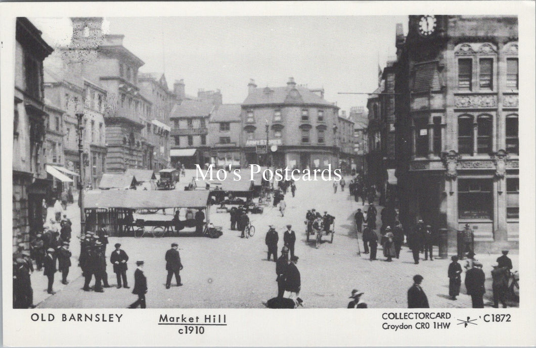 Yorkshire Postcard - Old Barnsley, Market Hill c1910 - SW17866