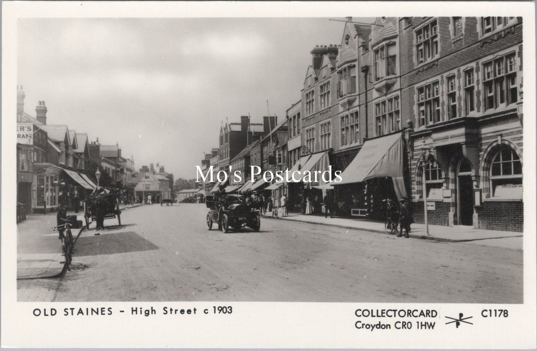 Surrey Postcard - Old Staines High Street c1903 - SW17880