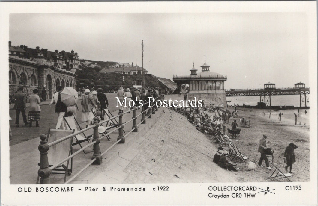Dorset Postcard - Old Boscombe Pier and Promenade c1922 - SW18053