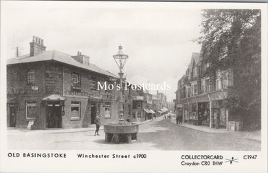 Hampshire Postcard - Old Basingstoke, Winchester Street c1900 - SW18054