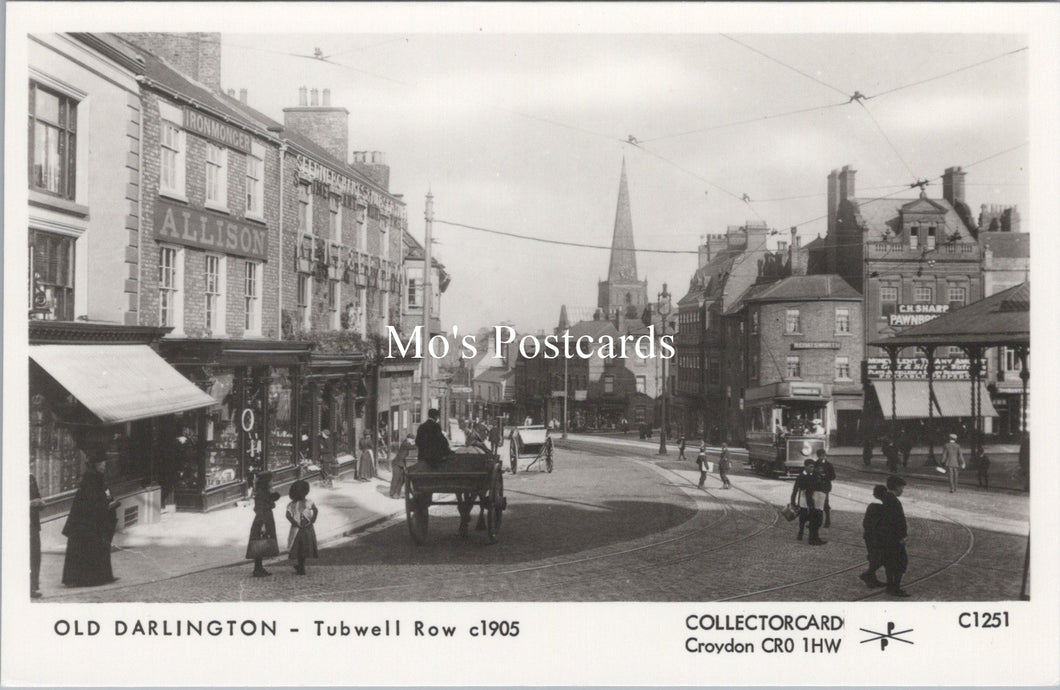 Co Durham Postcard - Old Darlington, Tubwell Row c1905 - SW18060
