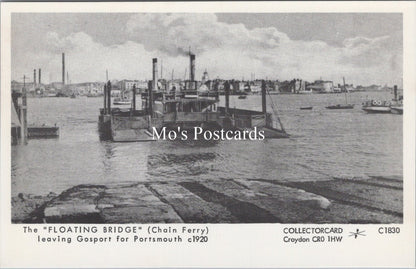 Hampshire Postcard - The "Floating Bridge" Leaving Gosport  SW18068