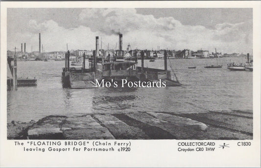 Hampshire Postcard - The "Floating Bridge" Leaving Gosport  SW18068