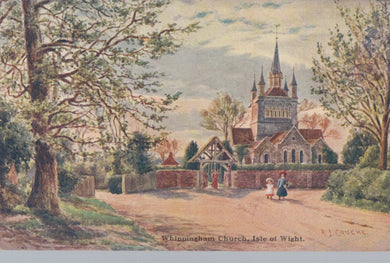 Isle of Wight Postcard - Whippingham Church, Artist A.J.Couche  SW18821