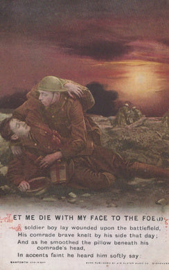 Bamforth Song Card Postcard - Let Me Die With My Face To The Foe (1) SW18822