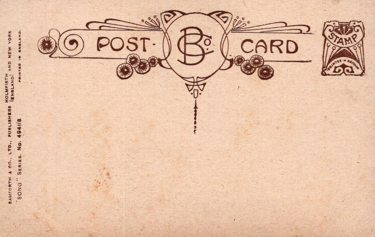 Bamforth Song Card Postcard - Till The Sands of The Desert Grow Cold (3) SW18831 