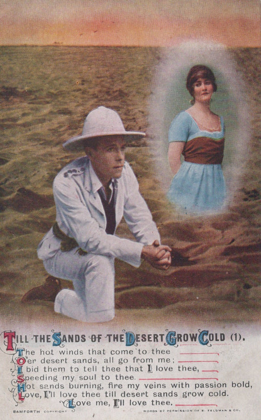 Bamforth Song Card Postcard - Till The Sands of The Desert Grow Cold (1) SW18833 