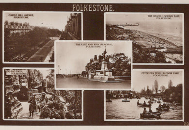 Kent Postcard - Views of Folkestone  SW18835