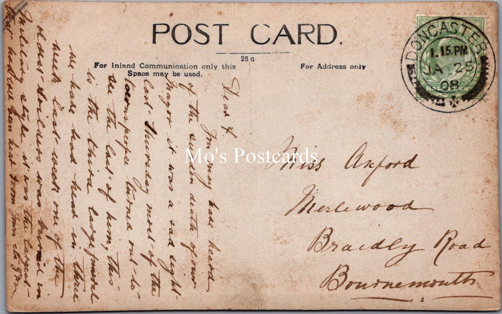 Yorkshire Postcard - Funeral Late Mayor, Councillor Ellis, J.P - BH2127