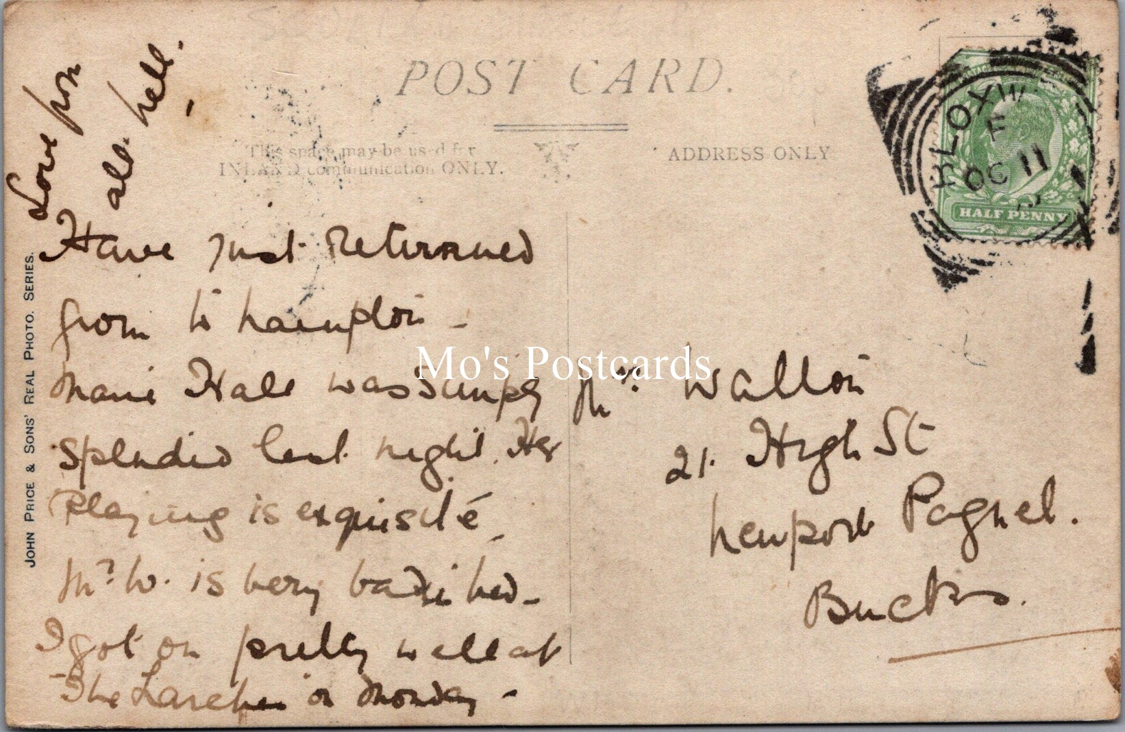 Staffordshire Postcard - Wellington Road, Bilston   BH2131
