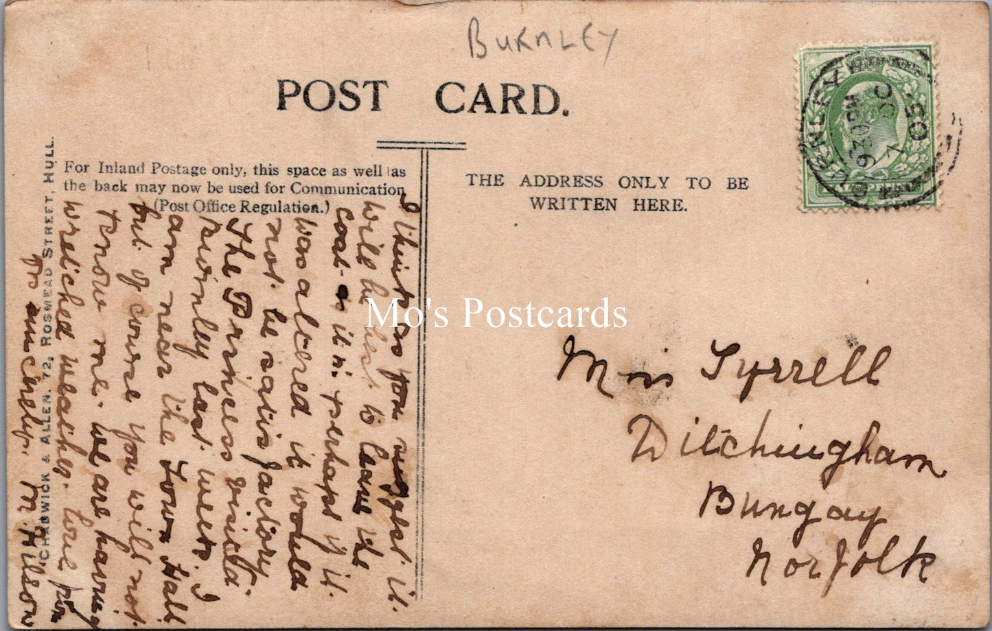 Lancashire Postcard - Visit of Princess Louise To Burnley, 1905 -  BH2133
