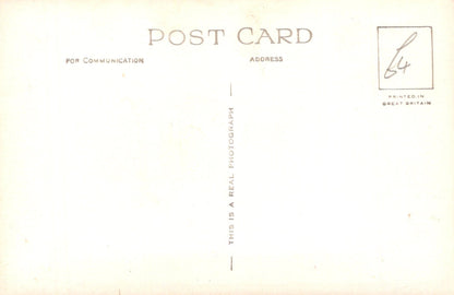 Back of a postcard with communication and address text on a gradient background