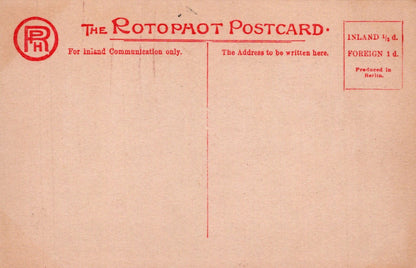 Vintage postcard with 'The Rotopaat Postcard' branding and text.