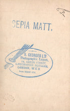 Load image into Gallery viewer, Vintage sepia mat product packaging with S. Georges Ltd branding.
