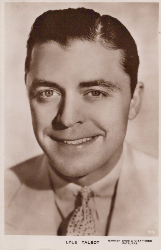Vintage portrait of Lyle Talbot with a neutral background